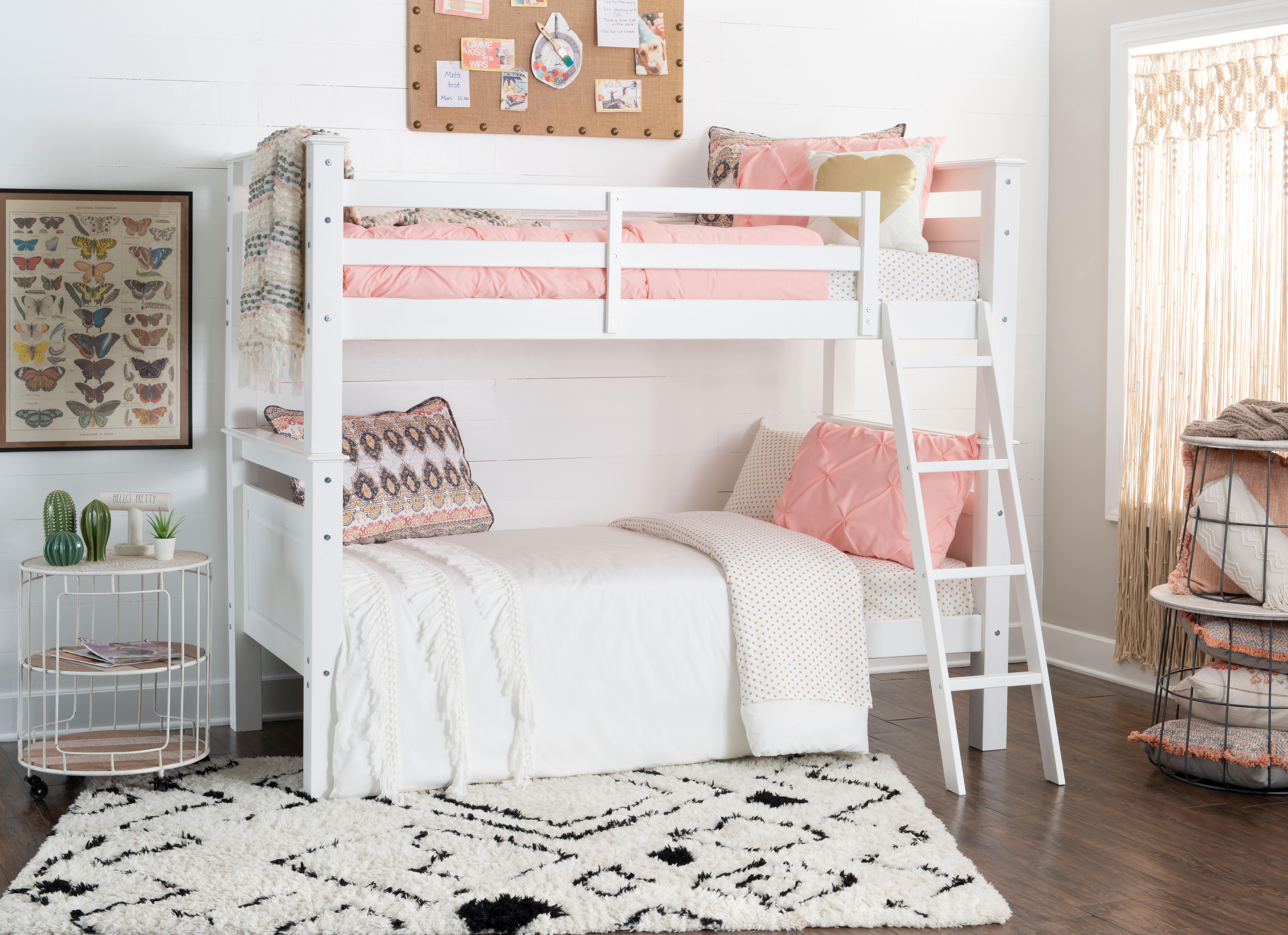 Rent to Own Linon Home Decor Bunckett Twin over Twin Bunk Bed at Aaron